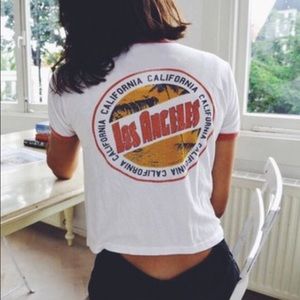 Brandy Melville Cropped Los Angeles Tee